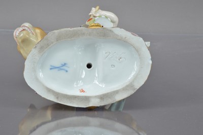 Lot 374 - An early 20th century Meissen porcelain allegorical figural group
