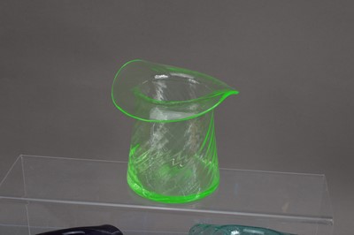 Lot 415 - Five early 20th Century top hat shape glass trinket pots posy vases or friggers