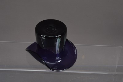 Lot 415 - Five early 20th Century top hat shape glass trinket pots posy vases or friggers
