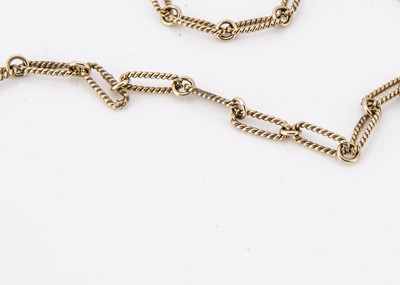 Lot 95 - A 9ct gold fancy linked necklace