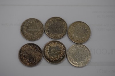 Lot 60 - A collection of nineteen Silver Victoria shillings