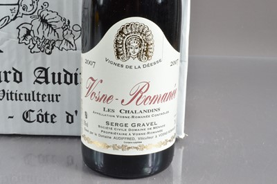 Lot 38 - Six bottles of Vosne Romanee 'Les Chalandins' 2007