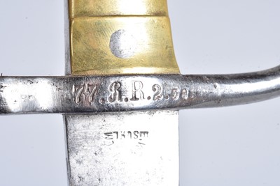 Lot 905 - A Prussian 1871 Unit Marked Mauser Bayonet