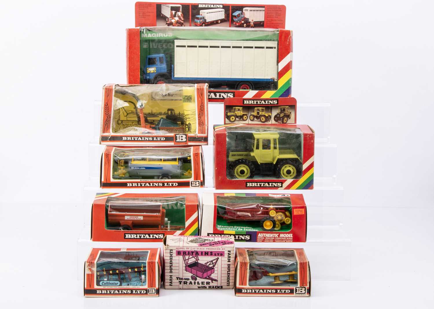 Lot 259 - Britains 1:32 Scale Farm Vehicles & Implements