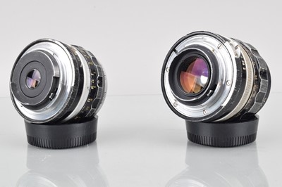 Lot 72 - Two Nikon Non Ai Wide Angle Lenses