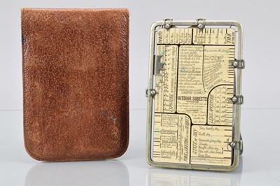 Lot 774 - A James A Sinclair & Co Posograph Exposure Calculator