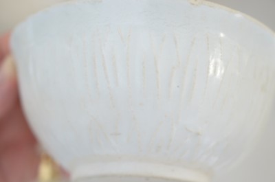 Lot 347 - A Chinese Southern Song Dynasty qingbai incised lotus bowl