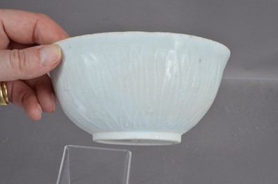 Lot 347 - A Chinese Southern Song Dynasty qingbai incised lotus bowl