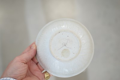 Lot 347 - A Chinese Southern Song Dynasty qingbai incised lotus bowl