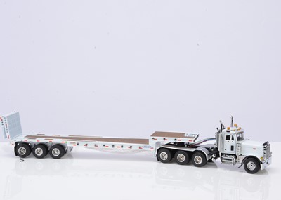 Lot 168 - Sword Precision Models 1:50 Scale Peterbilt 379 Day Cab With Nelson Ramp Trailer