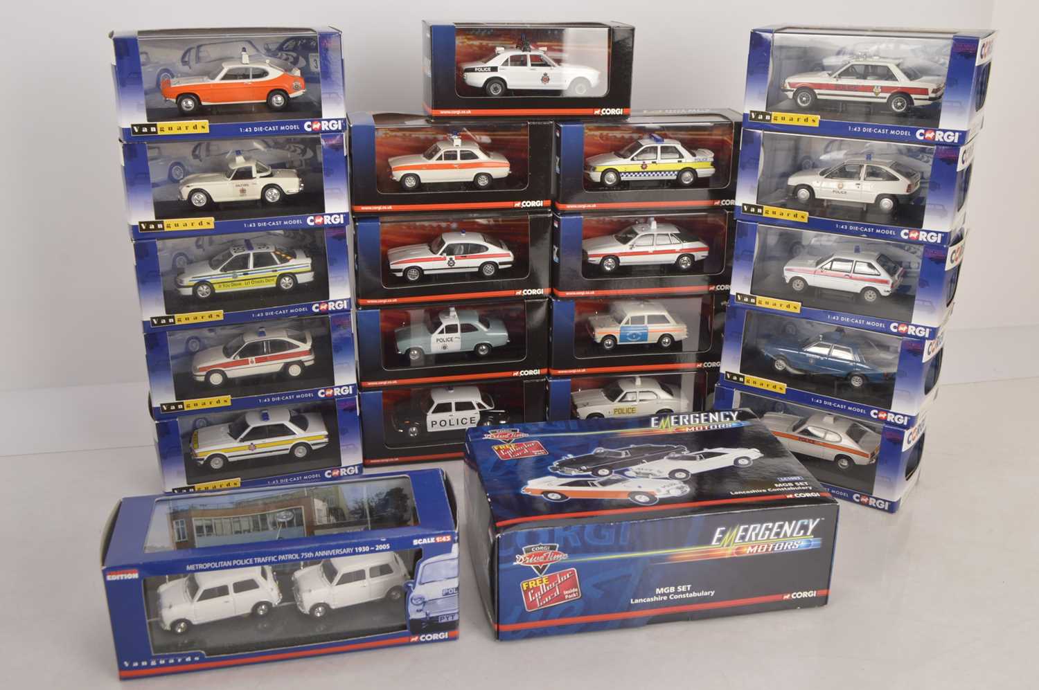 Lot 22 - Corgi Drive Time Emergency Motors and Vanguards British Isles Police Cars (21)