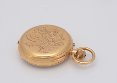Lot 43 - A late Victorian 18ct gold open faced pocket watch by Wales & McCulloch