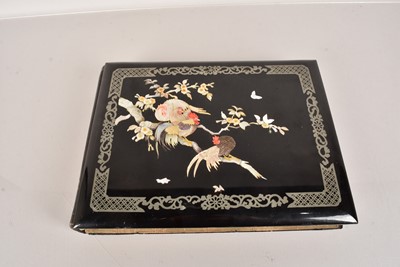 Lot 156 - Japanese Lacquer Shibayama Album and Postcards