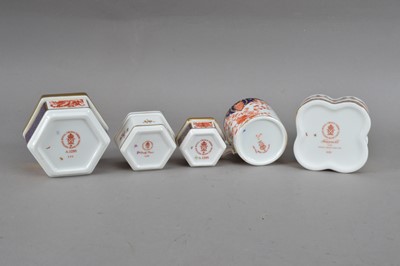 Lot 77 - Four Royal Crown Derby bone china boxes
