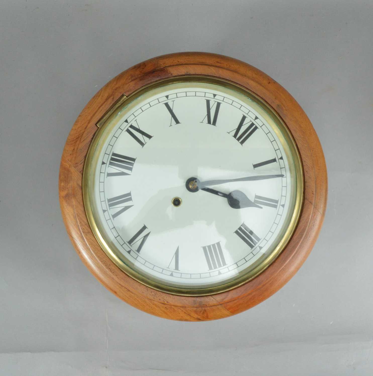 Lot 105 - A 19th century fusee movement drop dial clock