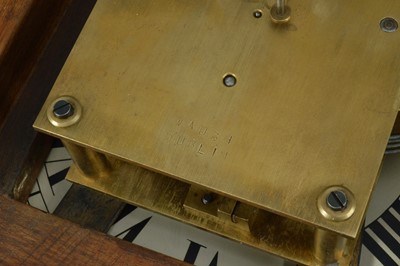 Lot 105 - A 19th century fusee movement drop dial clock