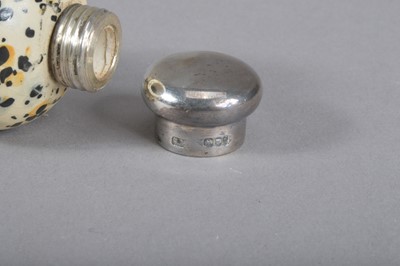 Lot 112 - A Victorian novelty porcelain and silver topped scent bottle