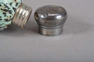 Lot 113 - A Victorian novelty porcelain and silver topped scent bottle