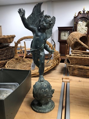 Lot 115 - A 19th century or later probably lead cast sculpture