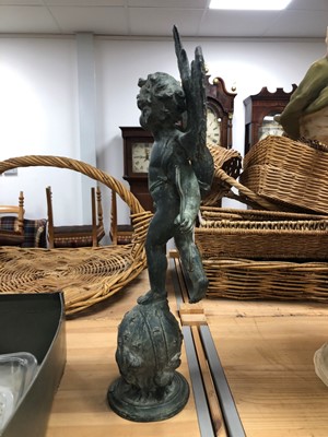 Lot 115 - A 19th century or later probably lead cast sculpture