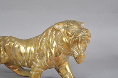 Lot 117 - Two 20th century brass Far Eastern animal sculptures