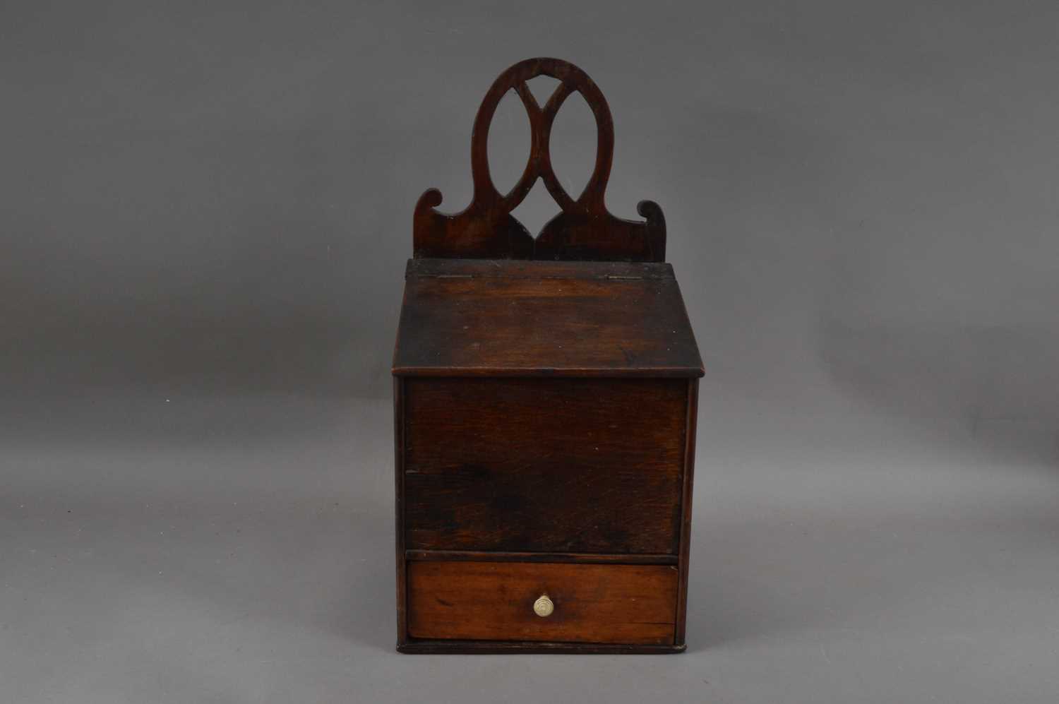Lot 173 - A 19th century oak salt box