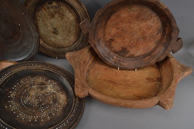 Lot 176 - A collection of 19th century and later treen platter/chargers