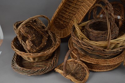 Lot 180 - A large collection of assorted wicker items