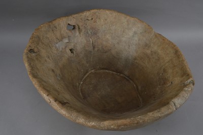 Lot 182 - A 19th century primitive treen bowl