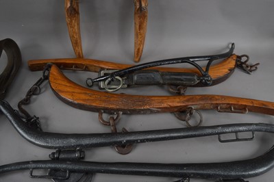 Lot 191 - A collection of assorted antique agricultural harnesses