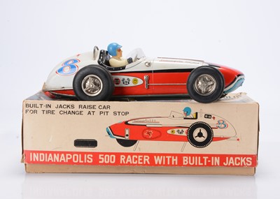 Lot 442 - Japanese Made Sears Exclusive Tinplate Battery-Operated Indianapolis 500 Racer