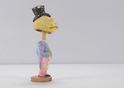 Lot 7 - A late 19th  or early 20th century Thüringen frog in top hat nodder