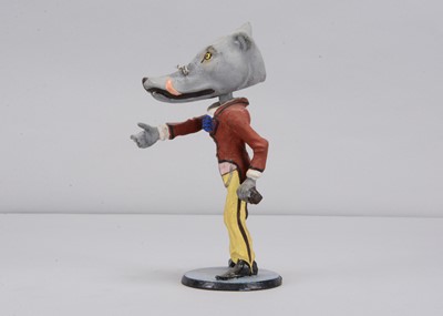 Lot 13 - A late 19th century Thüringen anthropomorphic wolf nodder