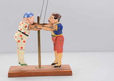 Lot 42 - A late 19th century Albin Amende Sonneberg Turkish and clown wresting toy