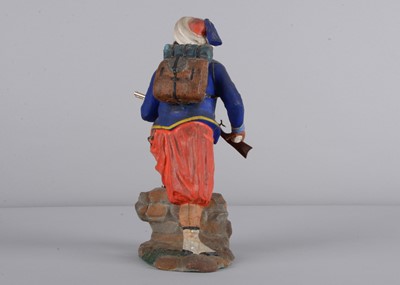 Lot 85 - A fine mid 19th century German papier-mâché Zouave foot soldier nodder
