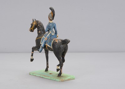Lot 95 - A mid 19th century Thüringen wood and composition European cavalry, possibly Swedish