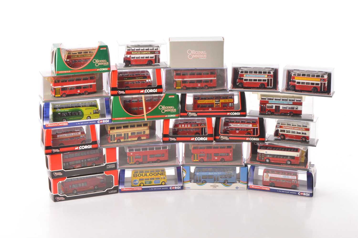 Lot 90 - Corgi Original Omnibus London 1:76 Scale Vintage and Modern Double Deck Buses (24)