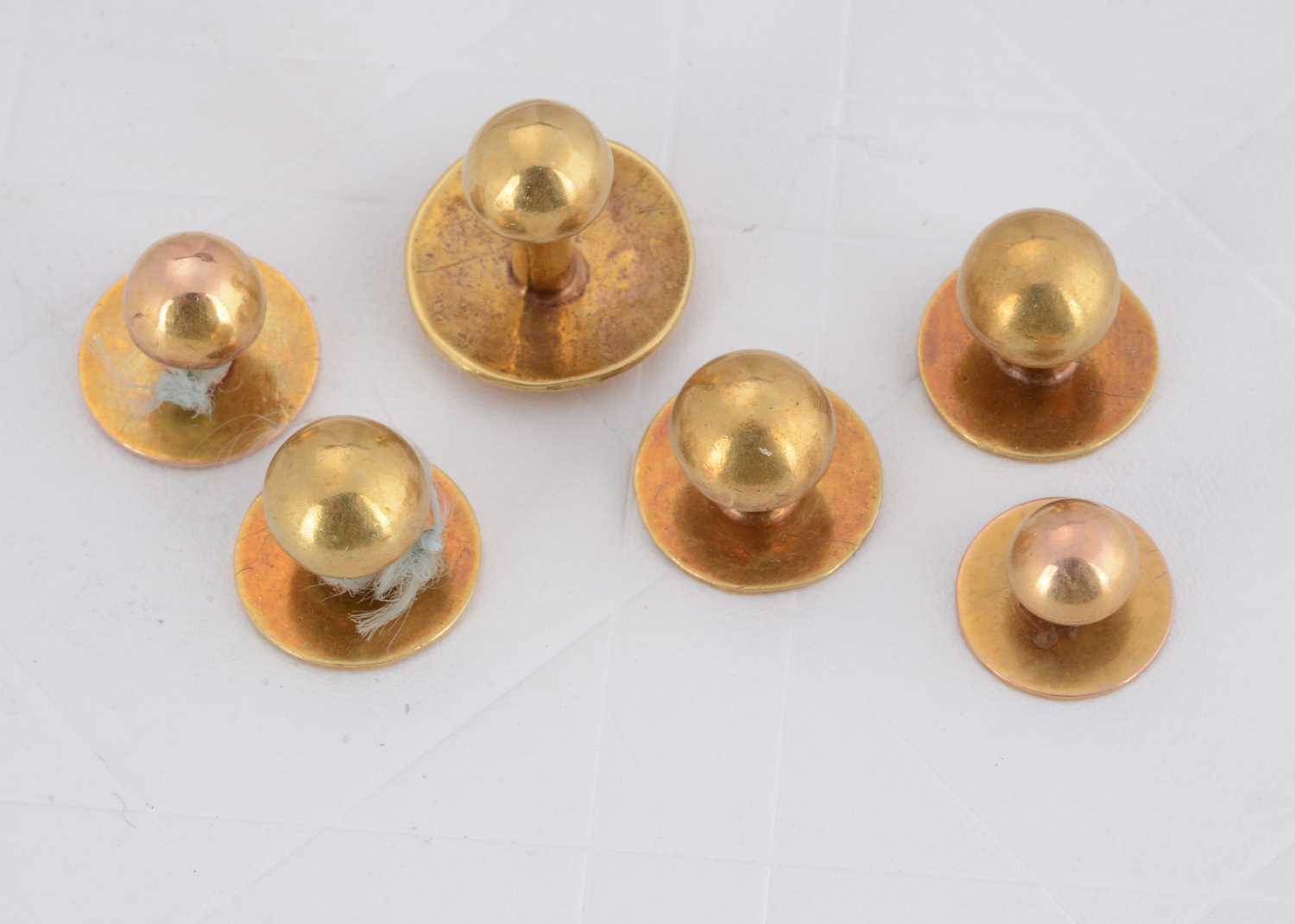 Lot 89 - Six various 18ct gold dress studs