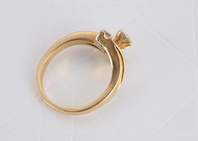 Lot 150 - A yellow metal 750 diamond set cocktail ring