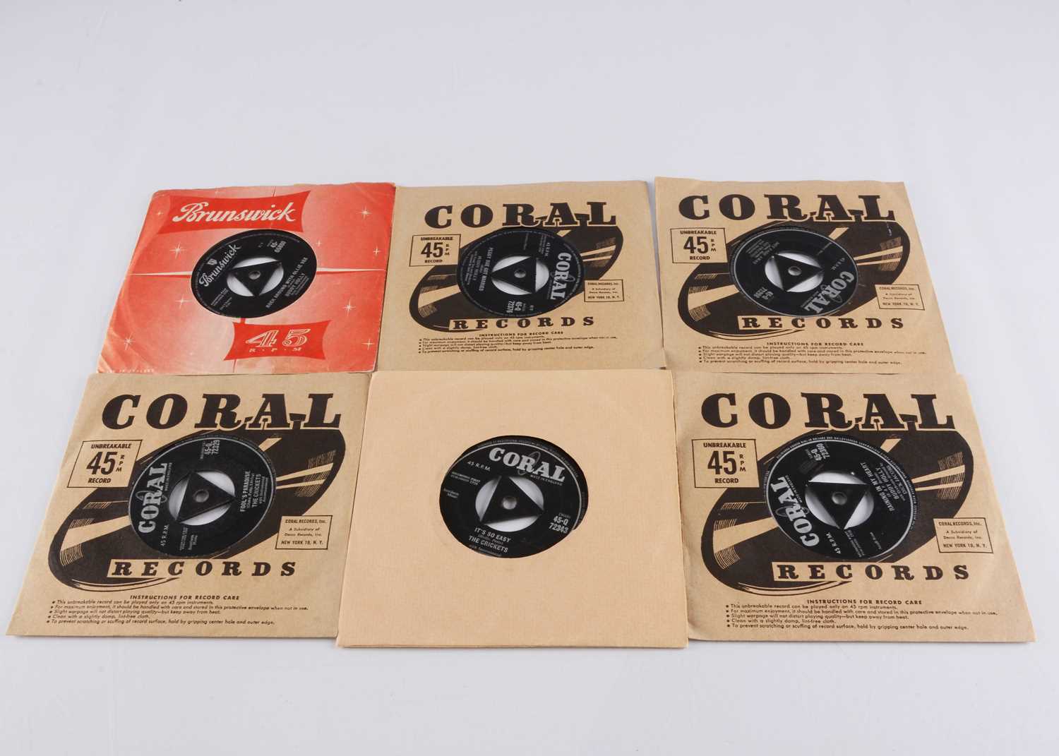 Lot 56 - Buddy Holly / Crickets 7" Singles