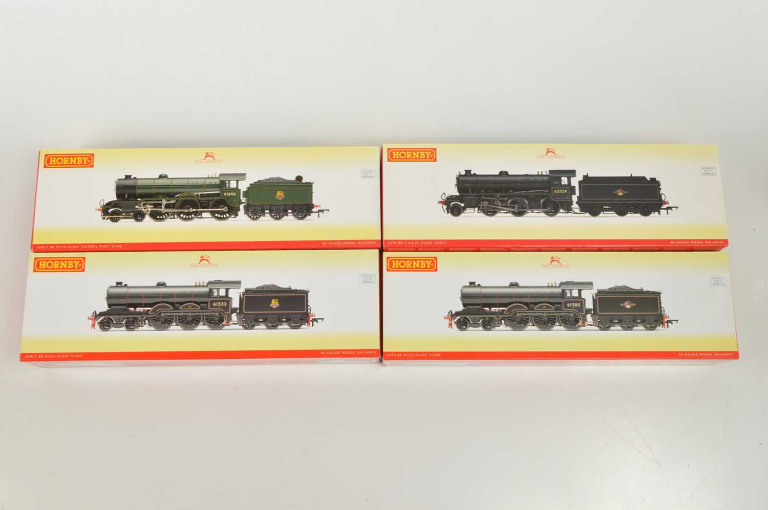 Lot 79 - Hornby 00 Gauge boxed Class B12 and B19 and D19 Locomotives and Tenders (4)