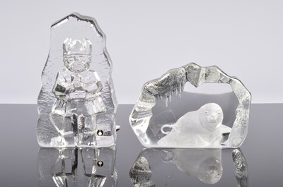 Lot 46 - Five second half 20th century glass sculptures by Mats Johansen
