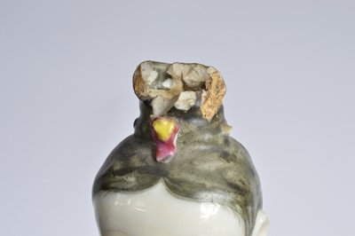 Lot 78 - Two damaged mid 20th century Chinese porcelain figural candle holders