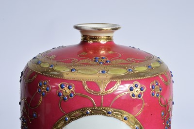 Lot 84 - A pair of Japanese porcelain vases and two other items