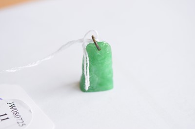 Lot 11 - A Chinese jadeite jade carved pendant