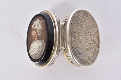 Lot 122 - A Victorian Silver and Micro-Mosaic Trinket Box