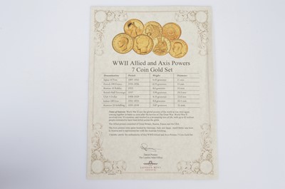Lot 62 - A set of seven gold coins