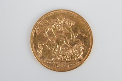 Lot 90 - A Victorian full gold sovereign