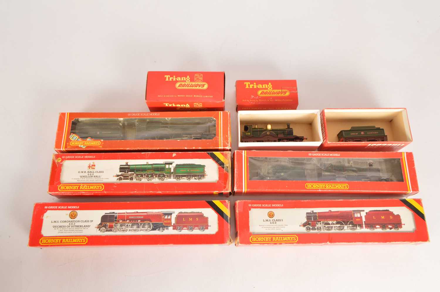 Lot 45 - Hornby Tri-ang Steam Locomotives and Tenders in original boxes 00 gauge (6)