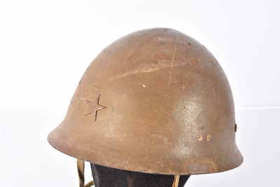 Lot 348 - A WWII Imperial Japanese Army Type 90 Combat Helmet